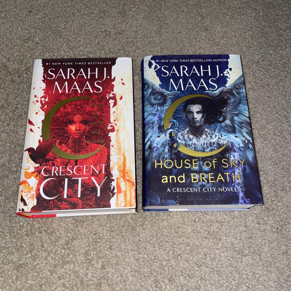 Sarah J Maas Crescent City House of Earth and Blood Sky and Breath Hardcover Set